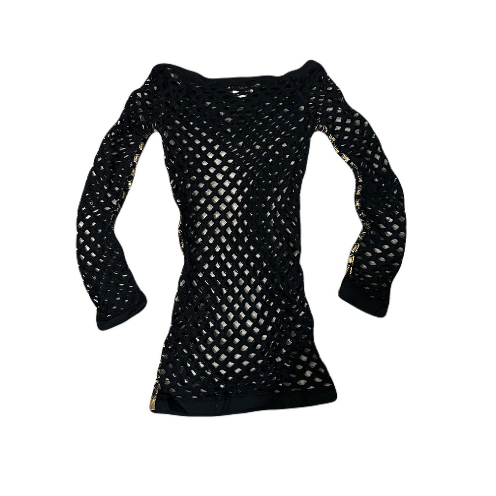 Fishnet top-black and Gold - Picture 3 of 4